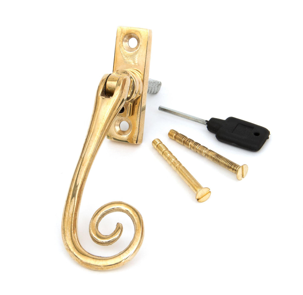 White background image of From The Anvil's Polished Brass Slim Monkeytail Espag | From The Anvil
