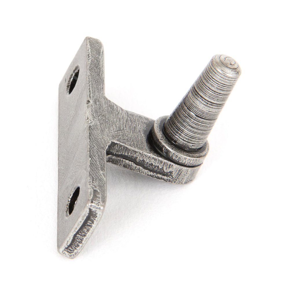 White background image of From The Anvil's Pewter Patina Cranked Casement Stay Pin | From The Anvil