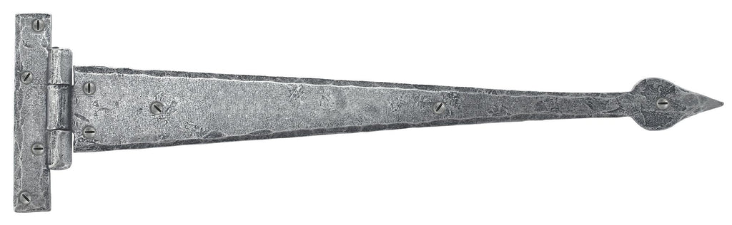 White background image of From The Anvil's Pewter Patina Arrow Head T Hinge (pair) | From The Anvil