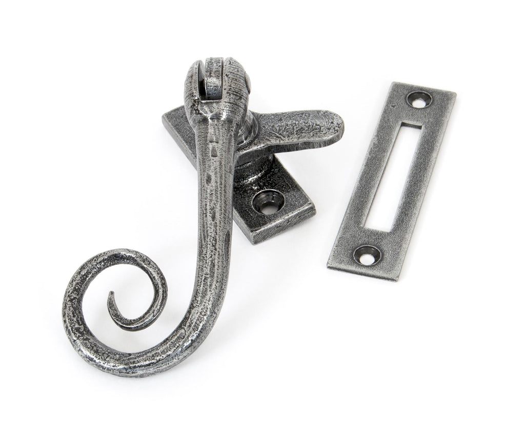 White background image of From The Anvil's Pewter Patina Monkeytail Fastener | From The Anvil
