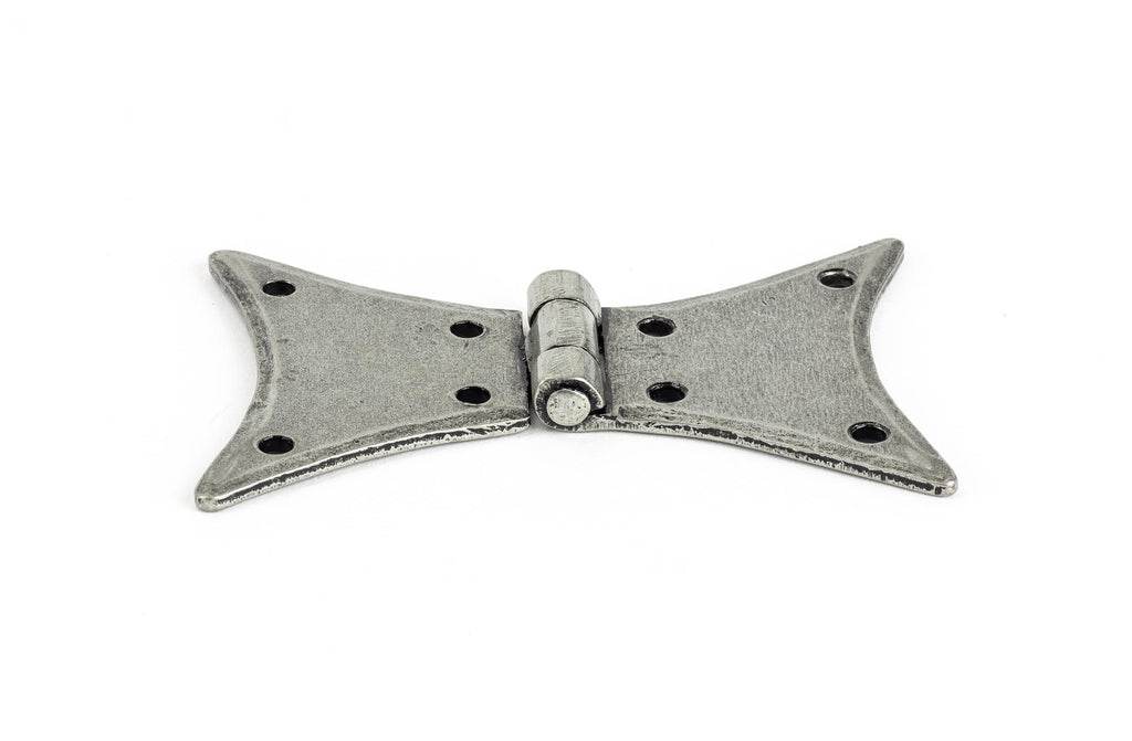White background image of From The Anvil's Pewter Patina Butterfly Hinge (pair) | From The Anvil