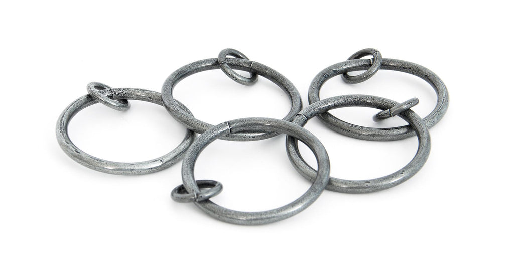 White background image of From The Anvil's Pewter Patina Curtain Ring | From The Anvil