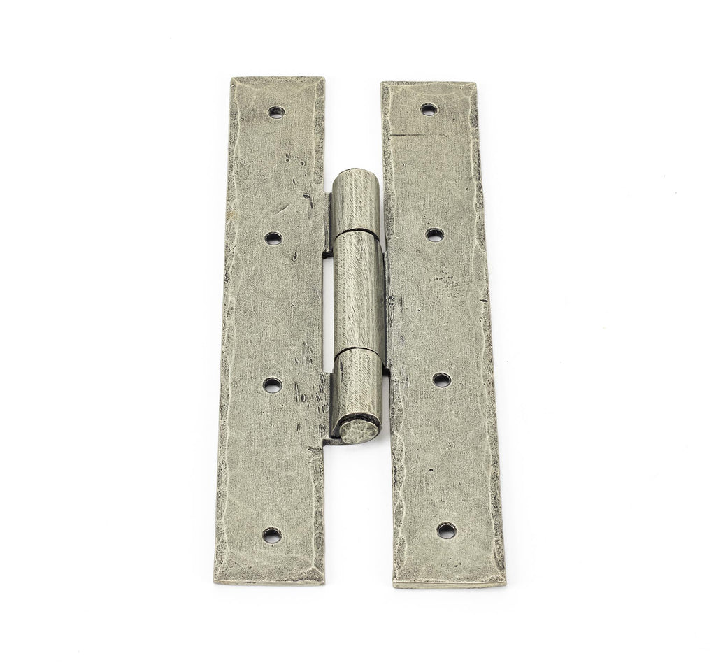 White background image of From The Anvil's Pewter Patina H Hinge (pair) | From The Anvil