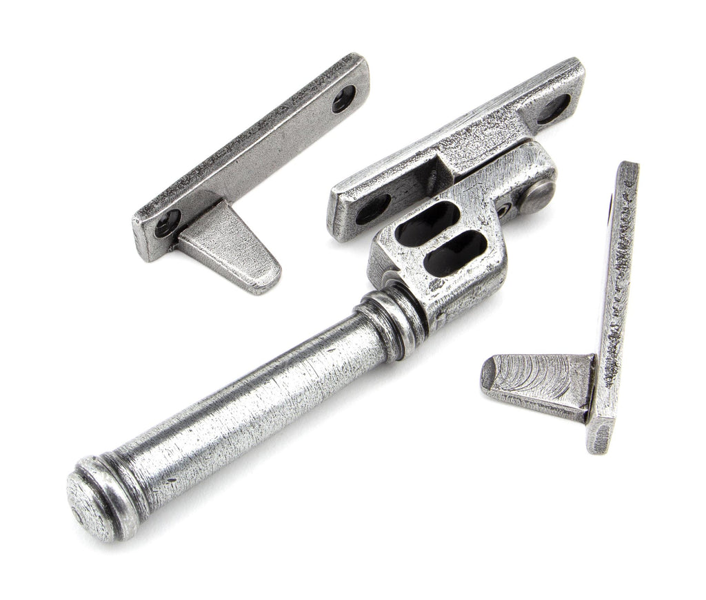 White background image of From The Anvil's Pewter Patina Night-Vent Locking Regency Fastener | From The Anvil