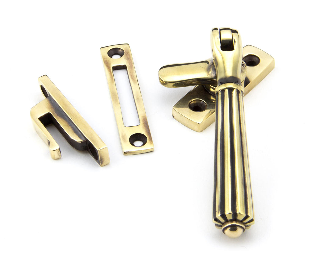 White background image of From The Anvil's Aged Brass Locking Hinton Fastener | From The Anvil