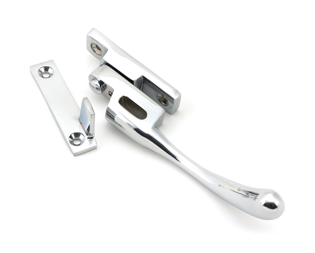 White background image of From The Anvil's Polished Chrome Night-Vent Locking Peardrop Fastener | From The Anvil