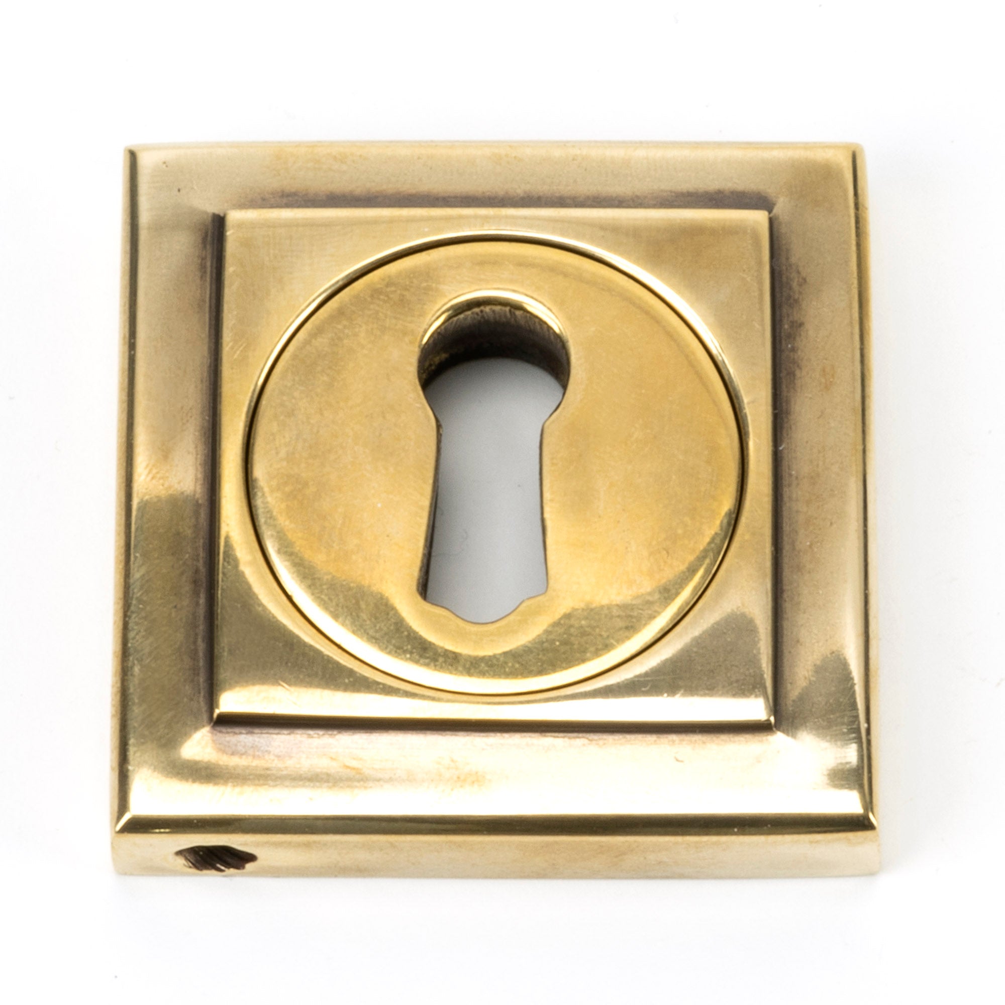 From The Anvil's Aged Brass Round Escutcheon