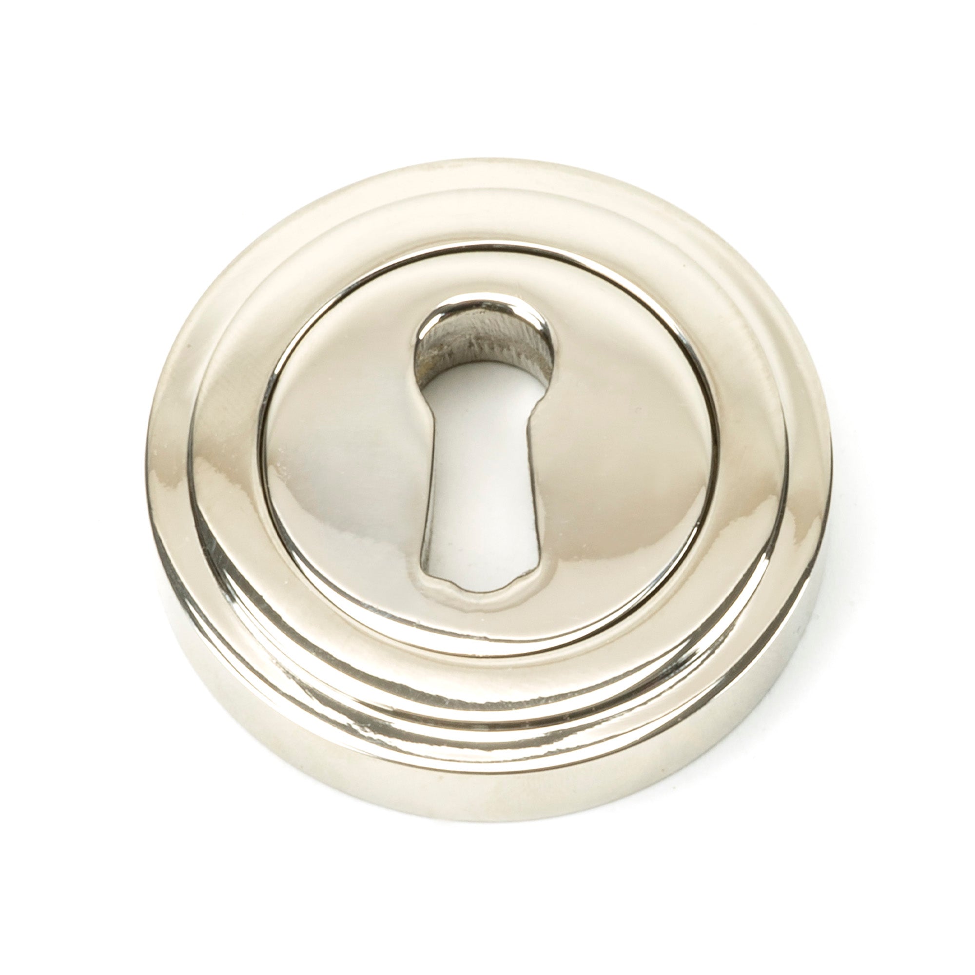 From The Anvil's Polished Nickel Round Escutcheon