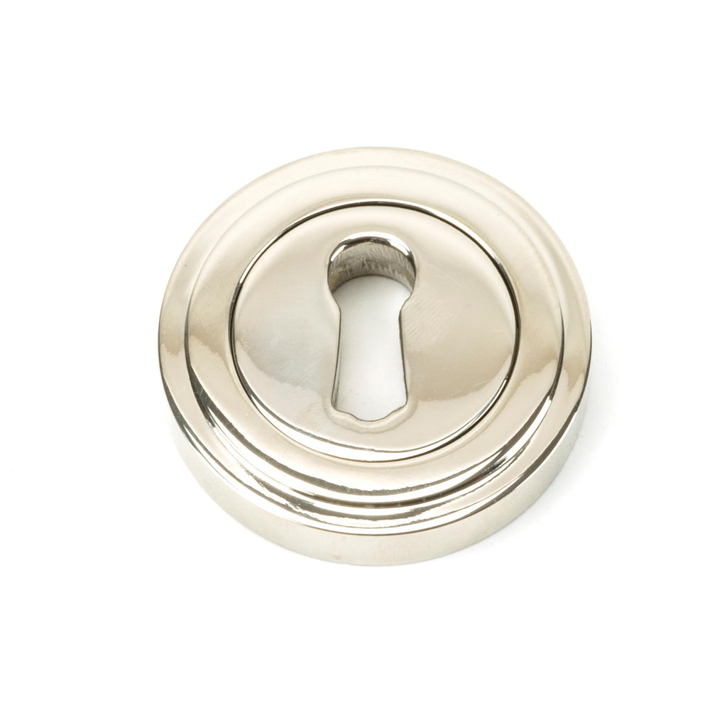 White background image of From The Anvil's Polished Nickel Round Escutcheon | From The Anvil