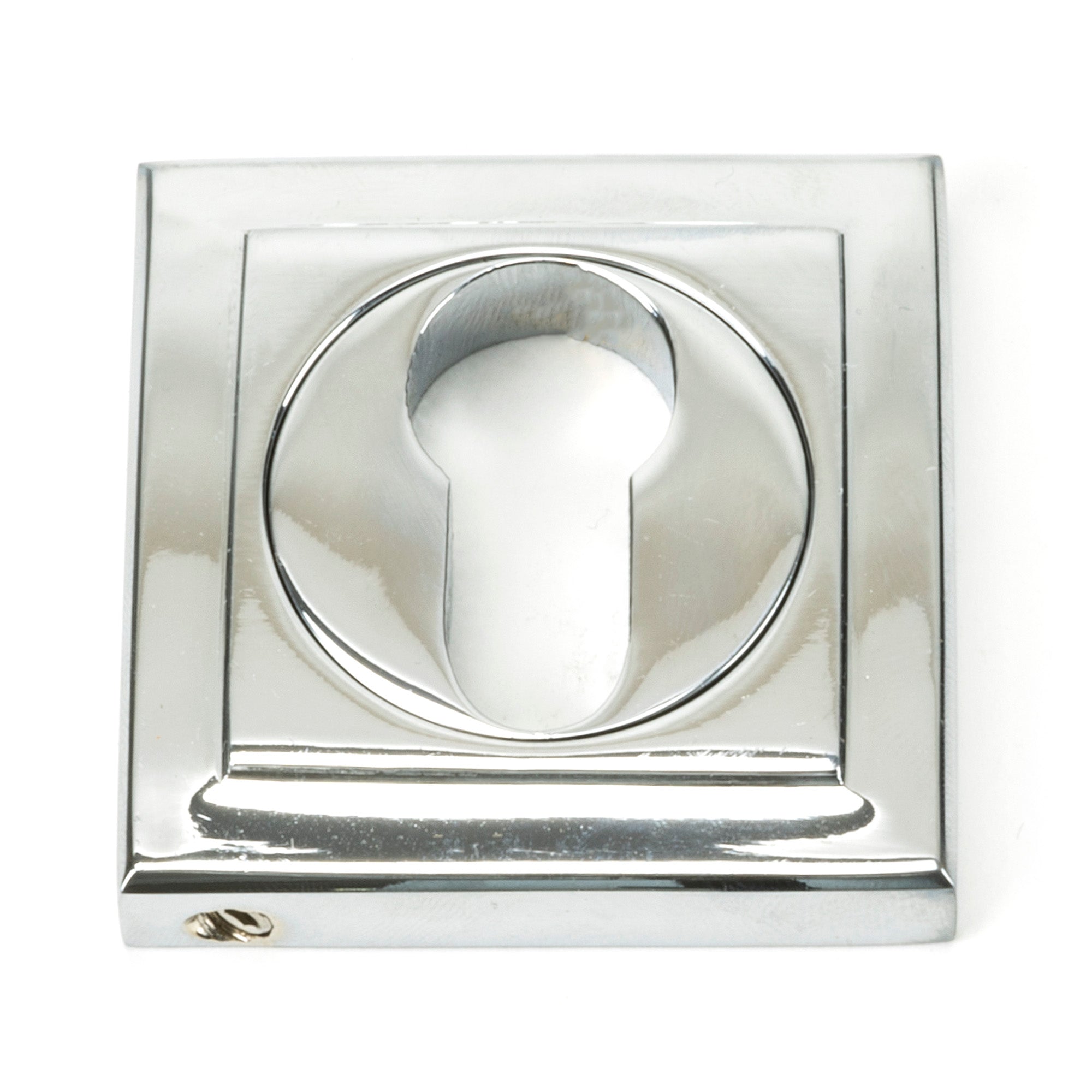 From The Anvil's Polished Chrome Round Euro Escutcheon