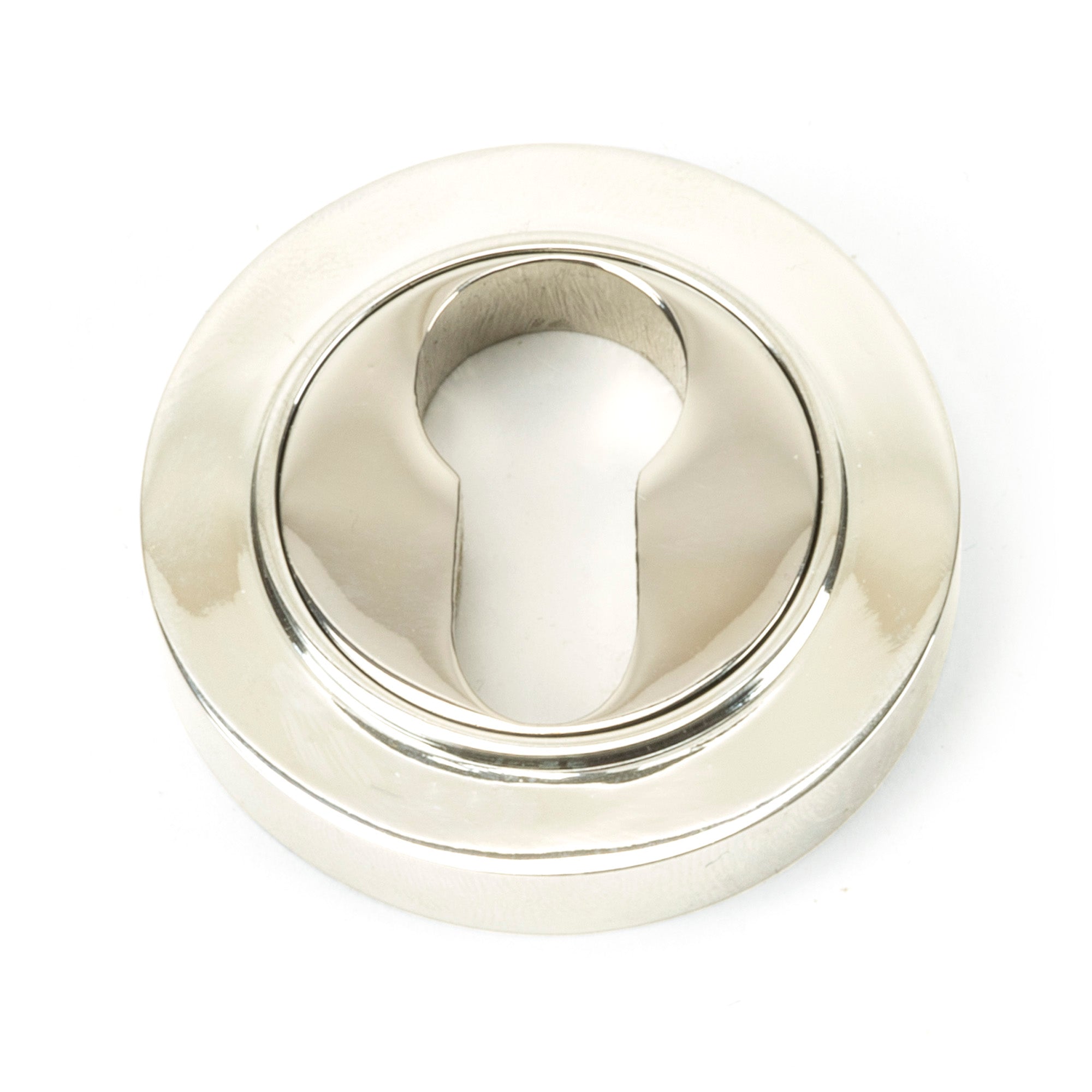 From The Anvil's Polished Nickel Round Euro Escutcheon