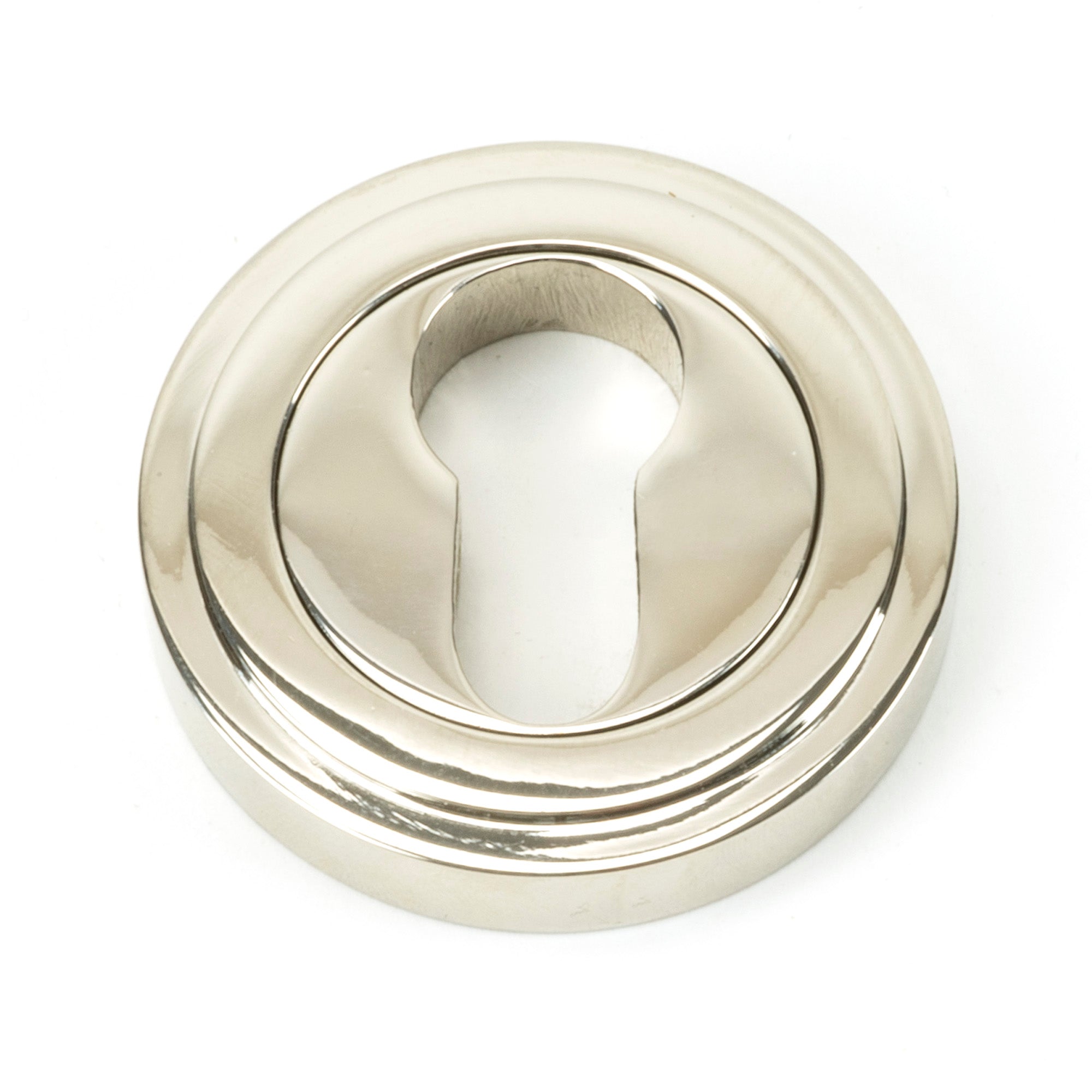 From The Anvil's Polished Nickel Round Euro Escutcheon