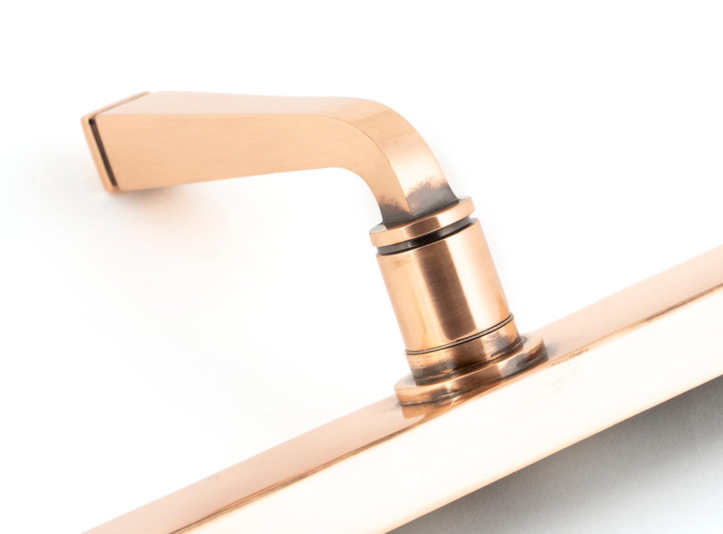 White background image of From The Anvil's Polished Bronze Avon Slimline Lever Espag. Lock Set | From The Anvil