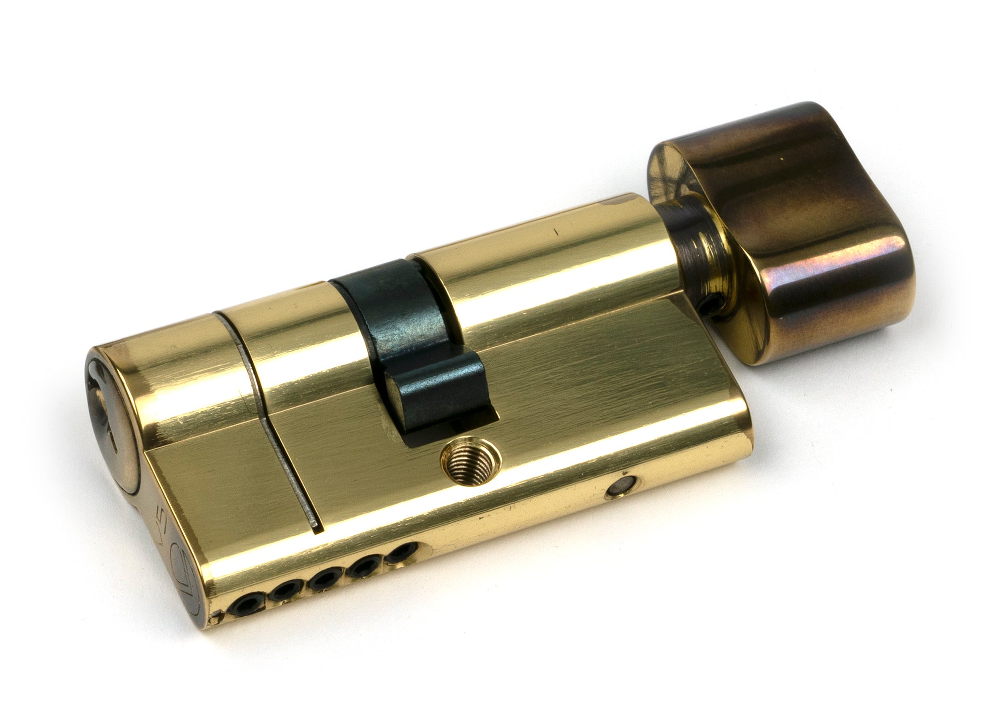 From The Anvil's Aged Brass 5 Pin Euro Cylinder/Thumbturn