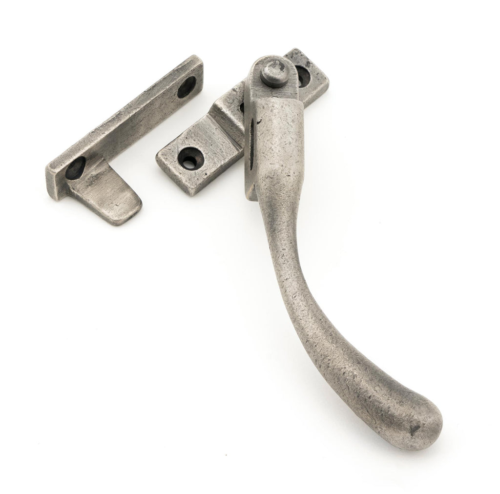 White background image of From The Anvil's Antique Pewter Night-Vent Locking Peardrop Fastener | From The Anvil