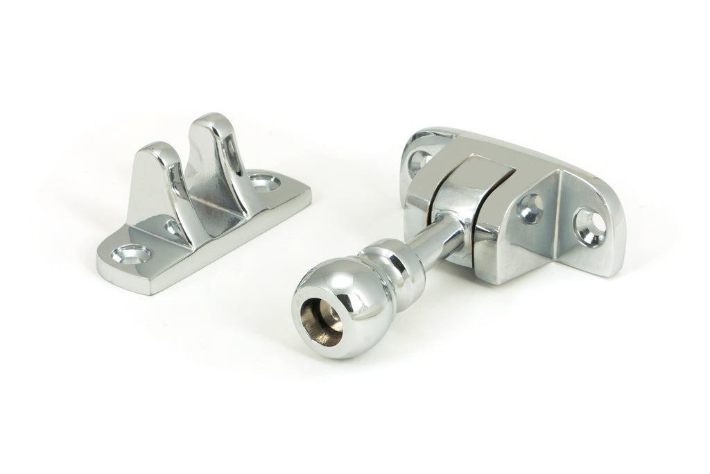 White background image of From The Anvil's Polished Chrome Mushroom Brighton Fastener | From The Anvil