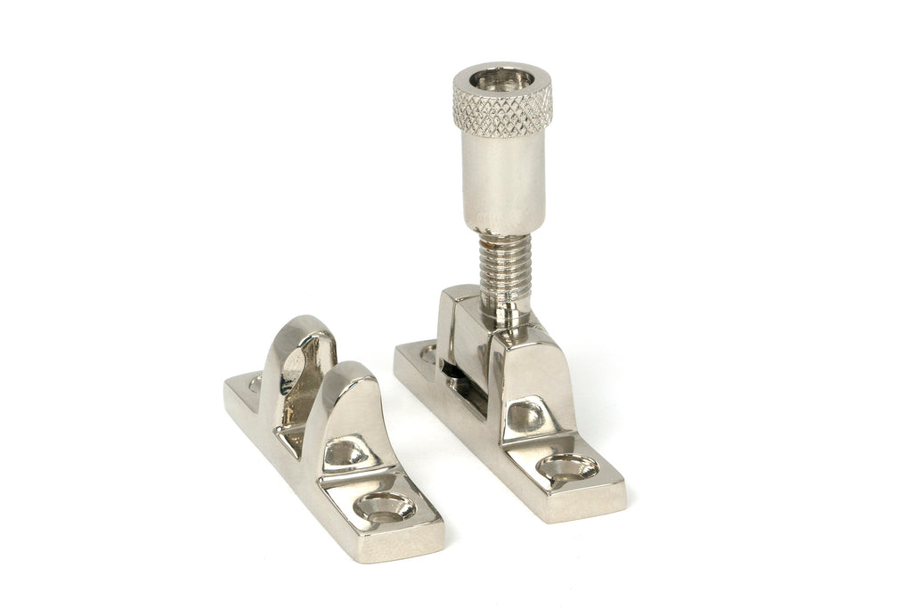 White background image of From The Anvil's Polished Nickel Brompton Brighton Fastener | From The Anvil