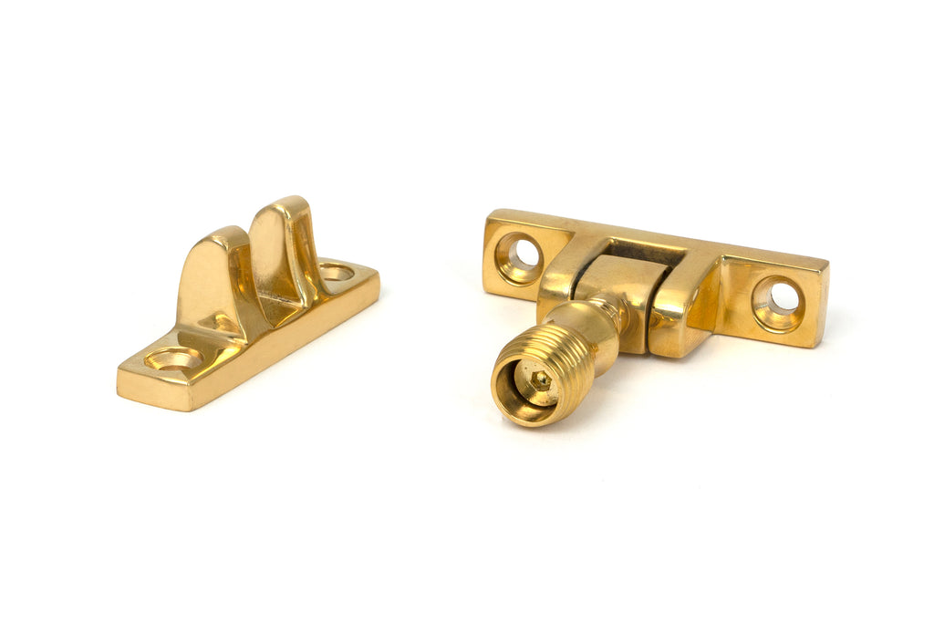 White background image of From The Anvil's Polished Brass Mushroom Brighton Fastener | From The Anvil