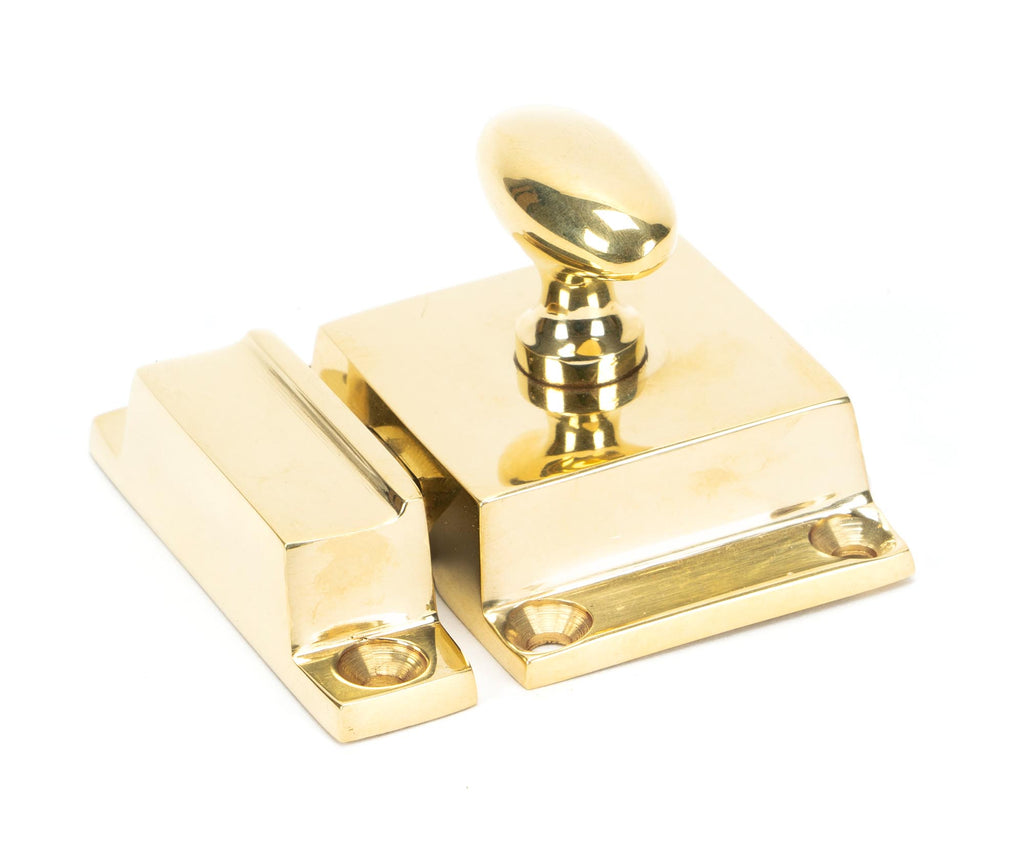 White background image of From The Anvil's Polished Brass Cabinet Latch | From The Anvil