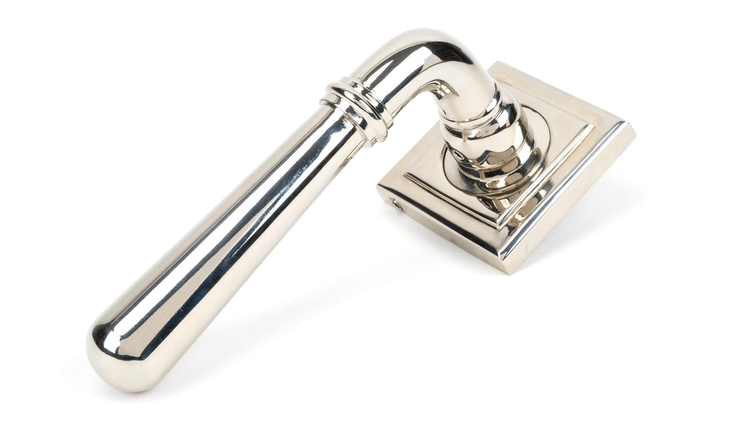 White background image of From The Anvil's Polished Nickel Newbury Lever on Rose Set (Sprung) | From The Anvil