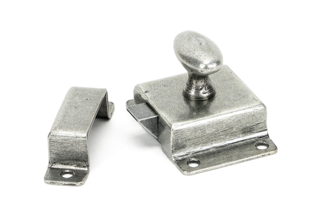 White background image of From The Anvil's Pewter Patina Cabinet Latch | From The Anvil