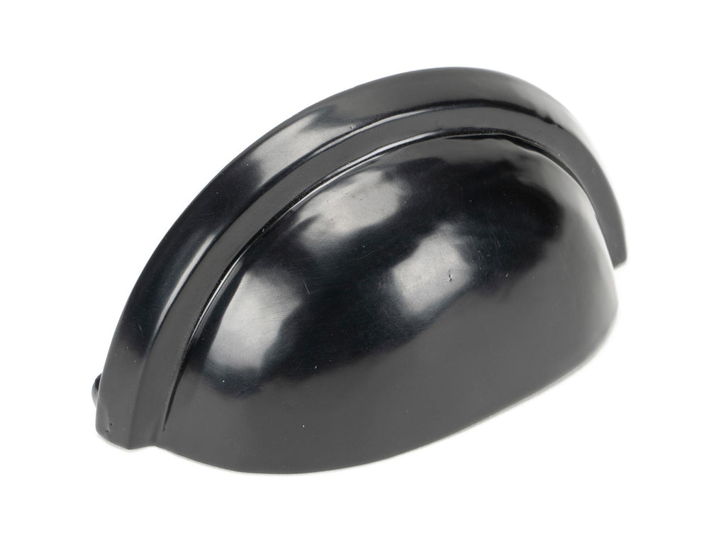 White background image of From The Anvil's Black Regency Concealed Drawer Pull | From The Anvil