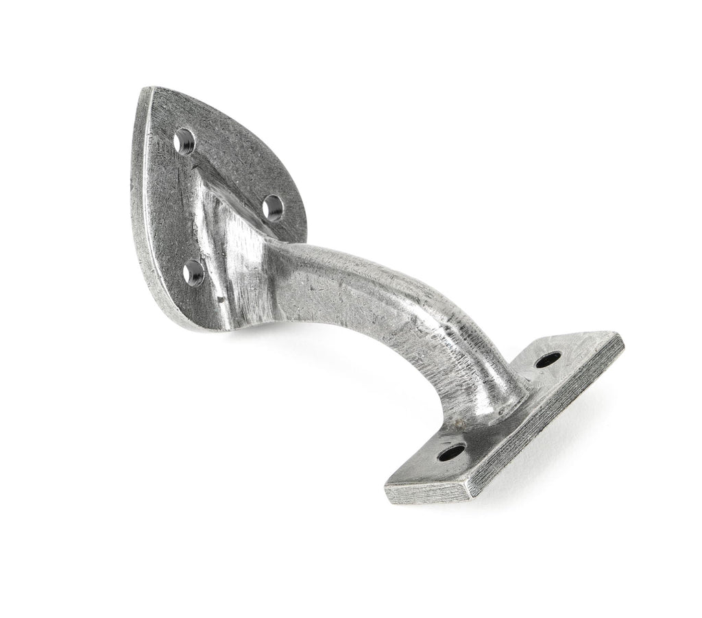White background image of From The Anvil's Pewter Patina Handrail Bracket | From The Anvil