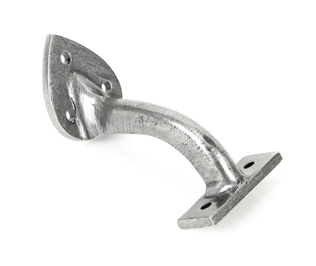 White background image of From The Anvil's Pewter Patina Handrail Bracket | From The Anvil