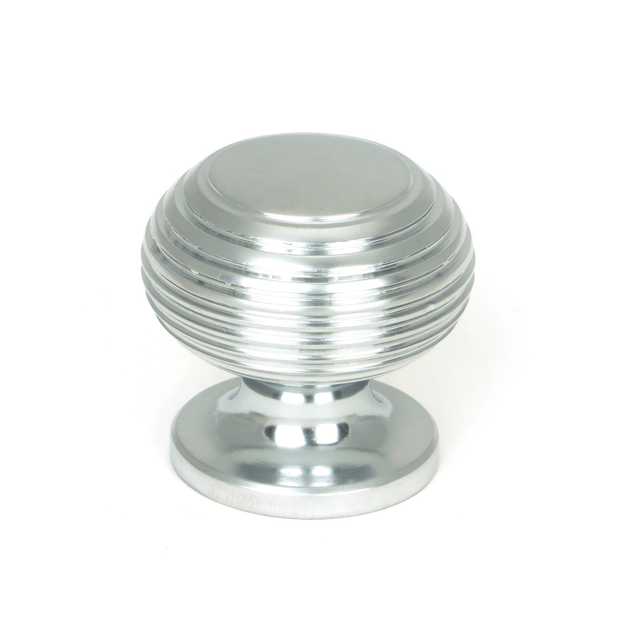 From The Anvil's Satin Chrome Beehive Cabinet Knob