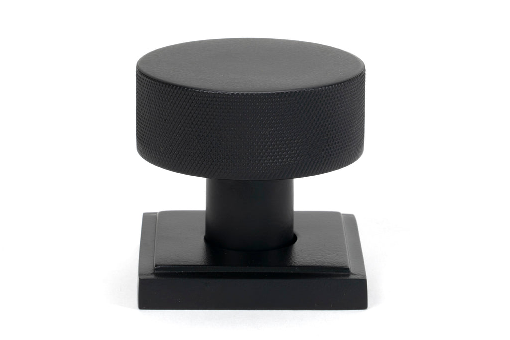 White background image of From The Anvil's Matt Black Brompton Mortice/Rim Knob Set | From The Anvil