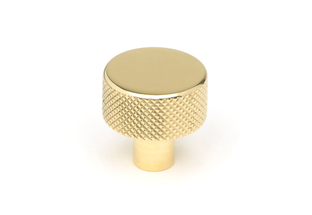 White background image of From The Anvil's Polished Brass 25mm Brompton Cabinet Knob | From The Anvil