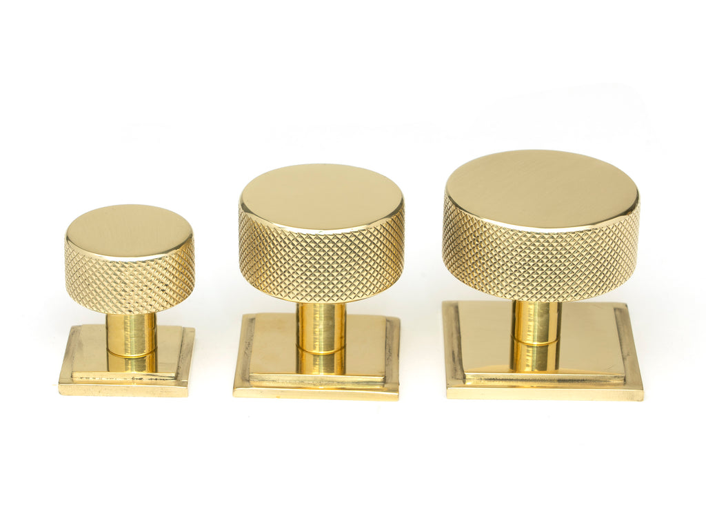 White background image of From The Anvil's Polished Brass 25mm Brompton Cabinet Knob | From The Anvil