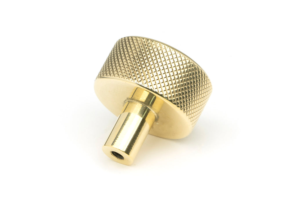 White background image of From The Anvil's Polished Brass 32mm Brompton Cabinet Knob | From The Anvil