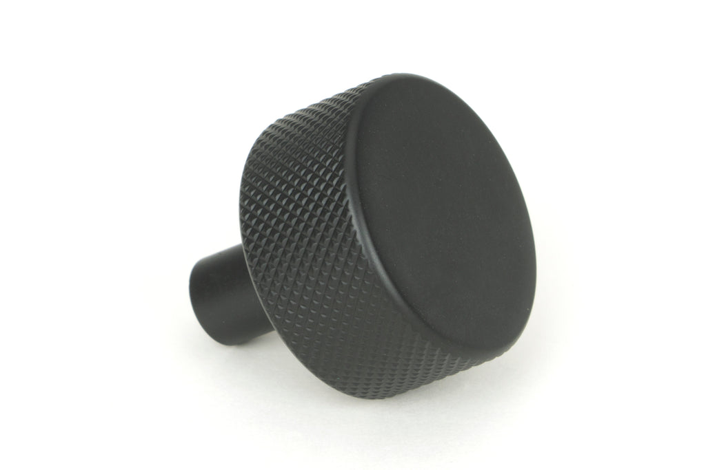 White background image of From The Anvil's Matt Black 32mm Brompton Cabinet Knob | From The Anvil
