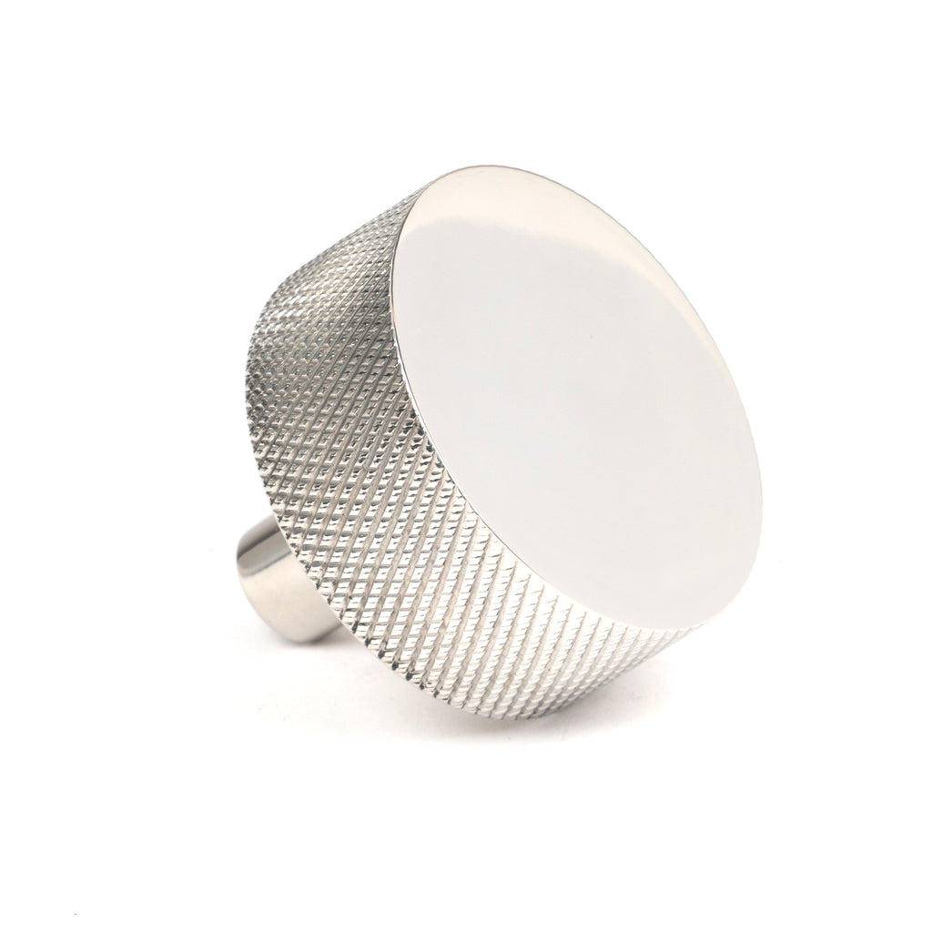 White background image of From The Anvil's Polished Stainless Steel 38mm Brompton Cabinet Knob | From The Anvil