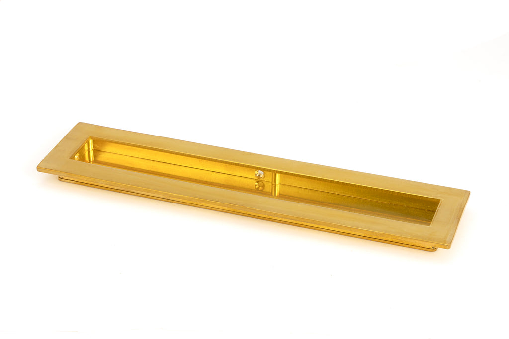 White background image of From The Anvil's Polished Brass Plain Rectangular Pull | From The Anvil