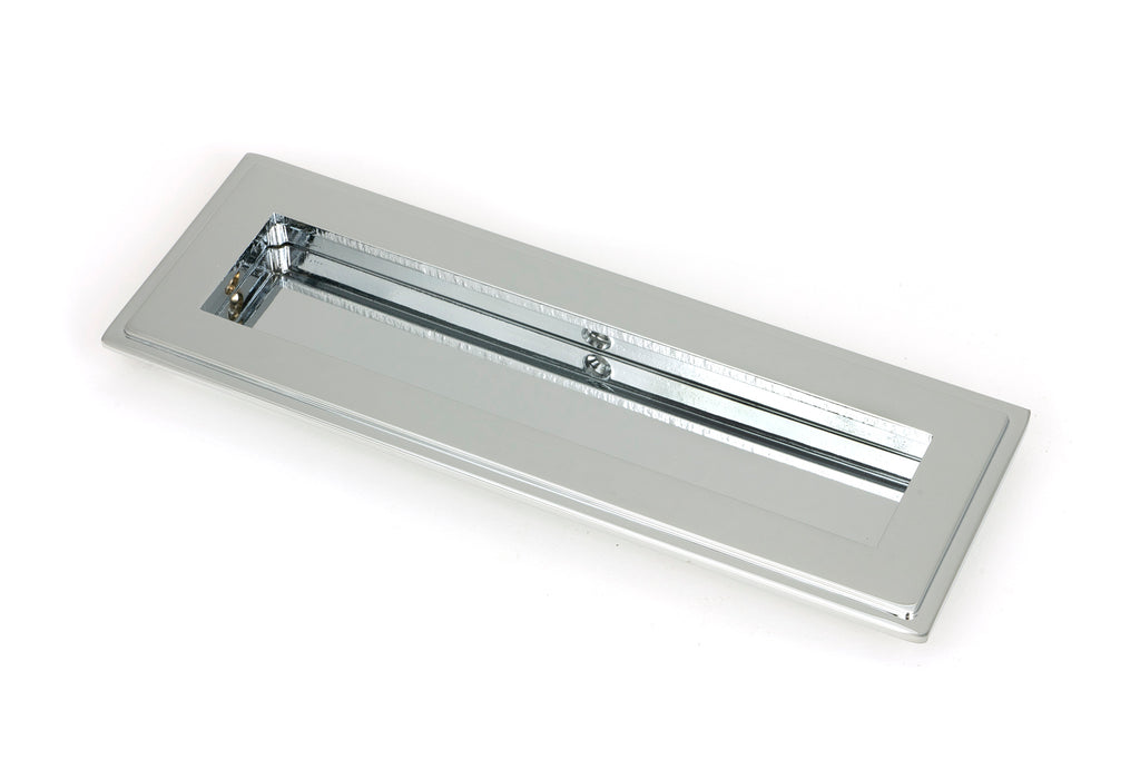 White background image of From The Anvil's Polished Chrome Art Deco Rectangular Pull | From The Anvil