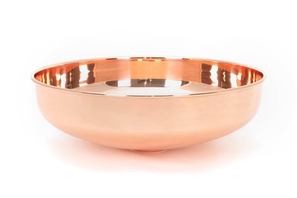 White background image of From The Anvil's Smooth Copper Round Sink | From The Anvil