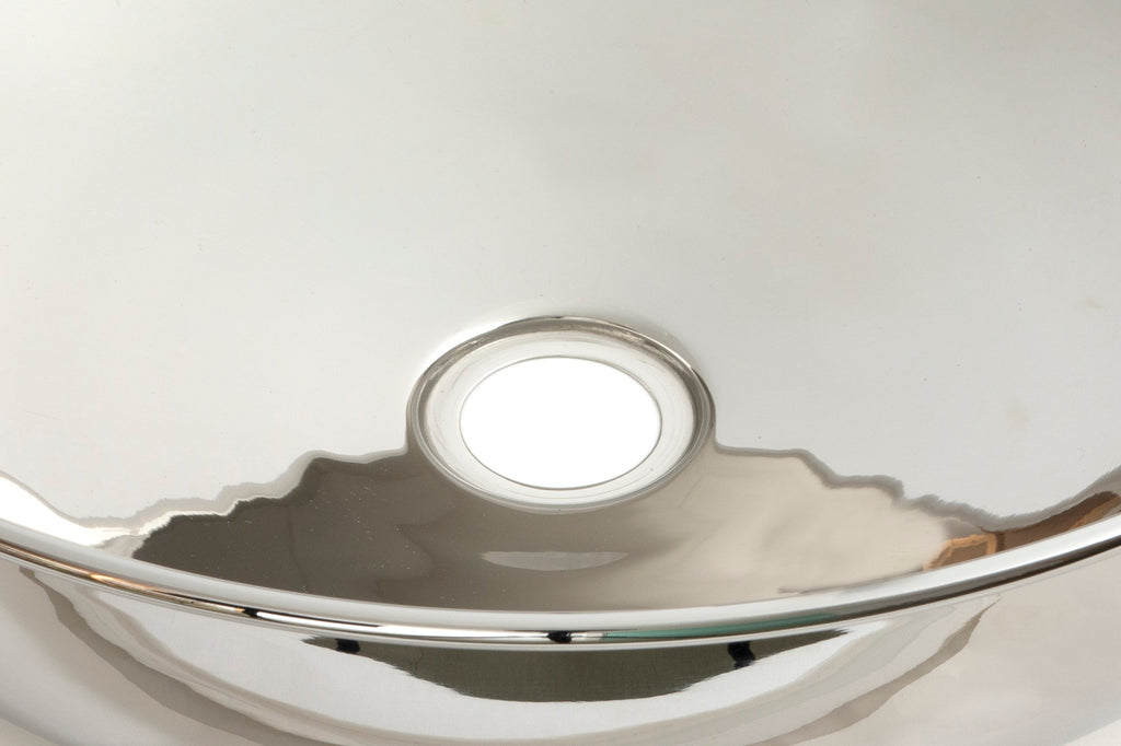 White background image of From The Anvil's Smooth Nickel Round Sink | From The Anvil