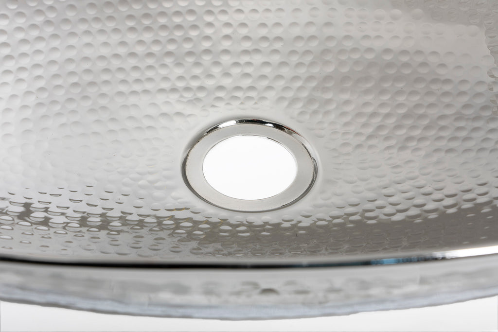 White background image of From The Anvil's Hammered Nickel Oval Sink | From The Anvil
