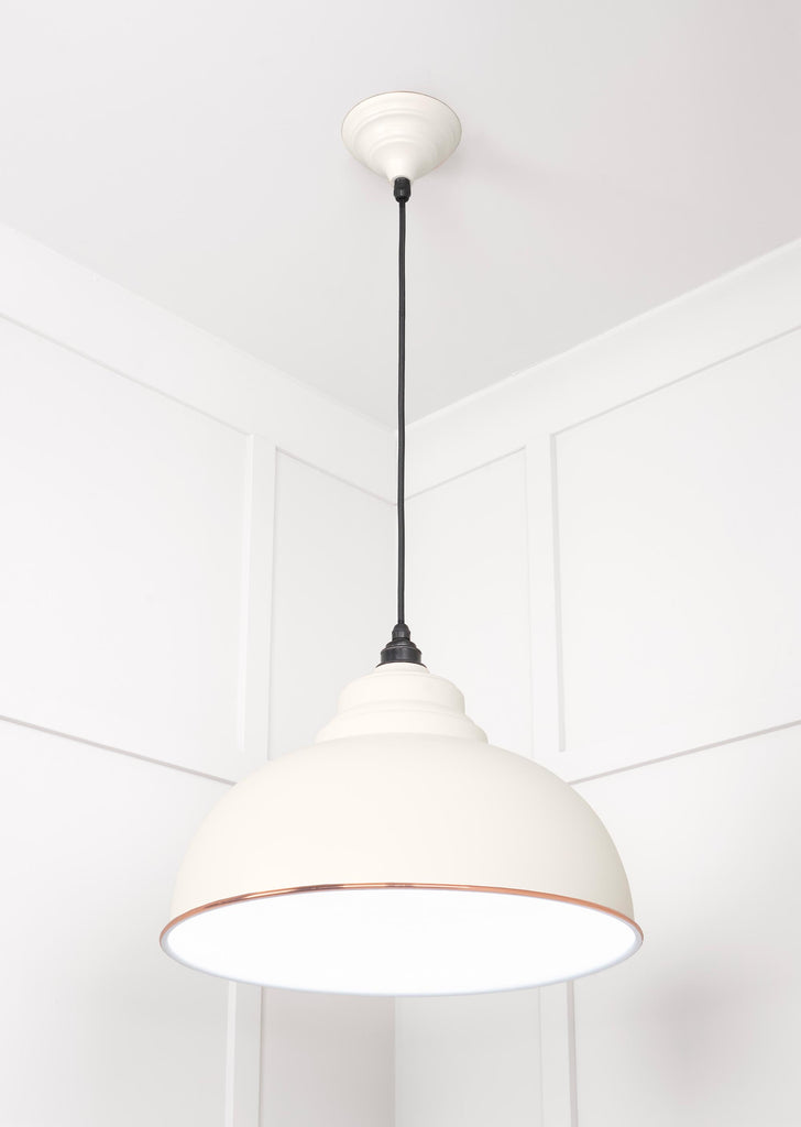 White background image of From The Anvil's Accent White Gloss Harborne Pendant | From The Anvil