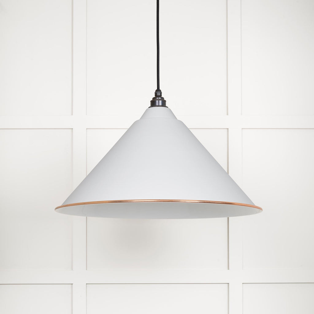 White background image of From The Anvil's Accent White Gloss Hockley Pendant | From The Anvil