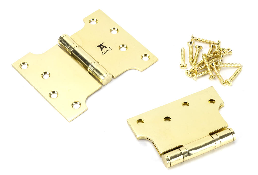 White background image of From The Anvil's Polished Brass Parliament Hinges SS (pair) | From The Anvil