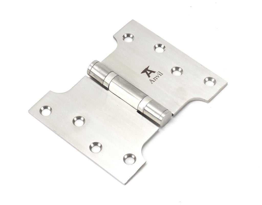 White background image of From The Anvil's Satin Stainless Steel Parliament Hinges SS (pair) | From The Anvil