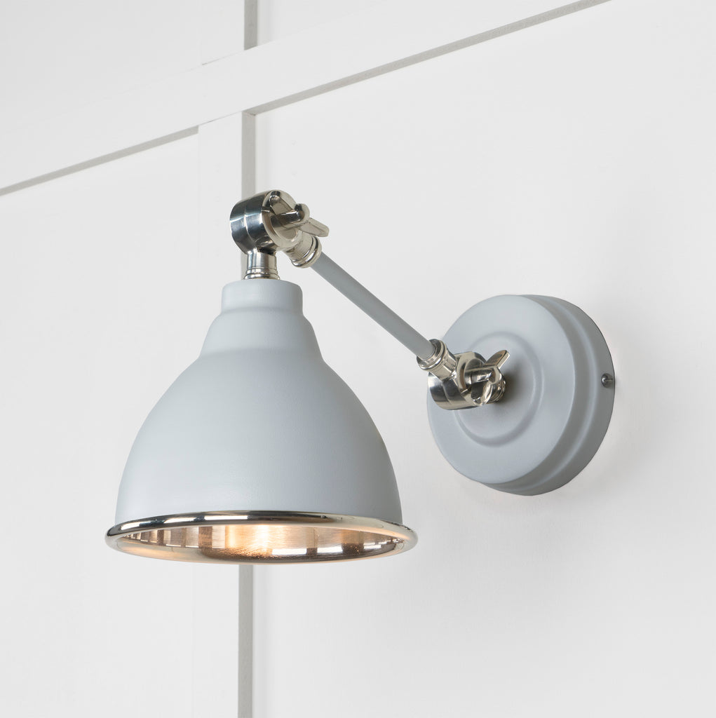 White background image of From The Anvil's Smooth Brass Brindley Wall Light | From The Anvil