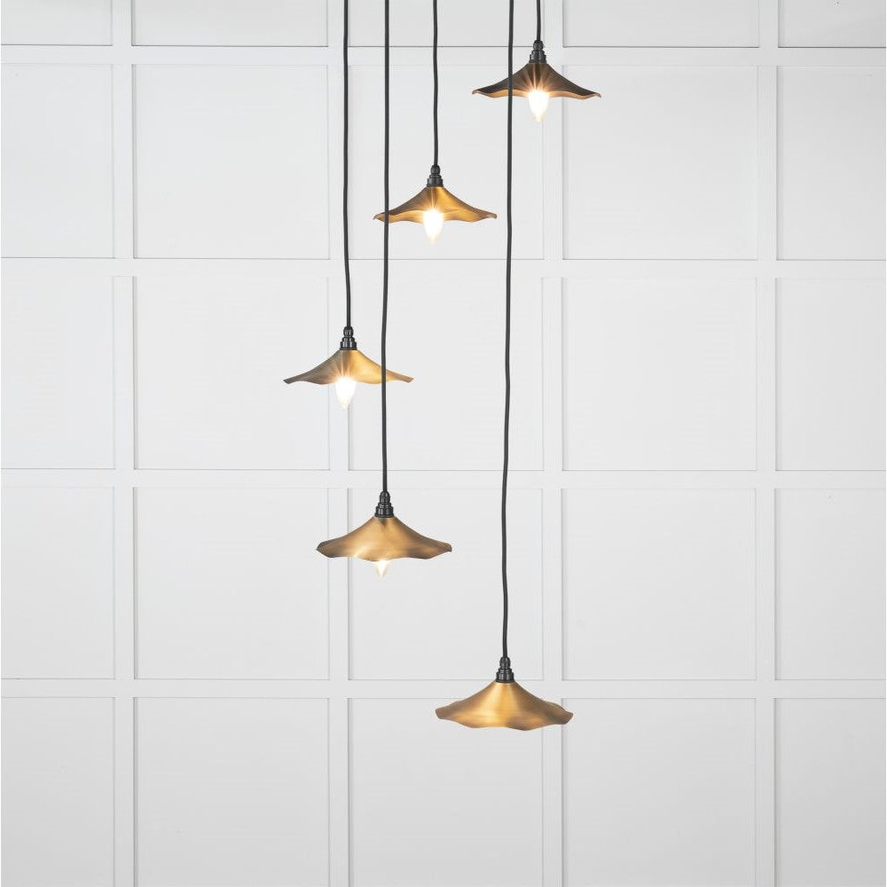 Brass sculptural ceiling pendant lights