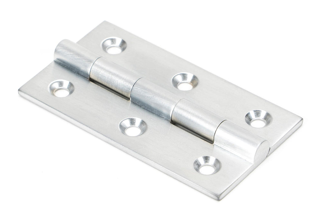White background image of From The Anvil's Satin Chrome Butt Hinge (pair) | From The Anvil