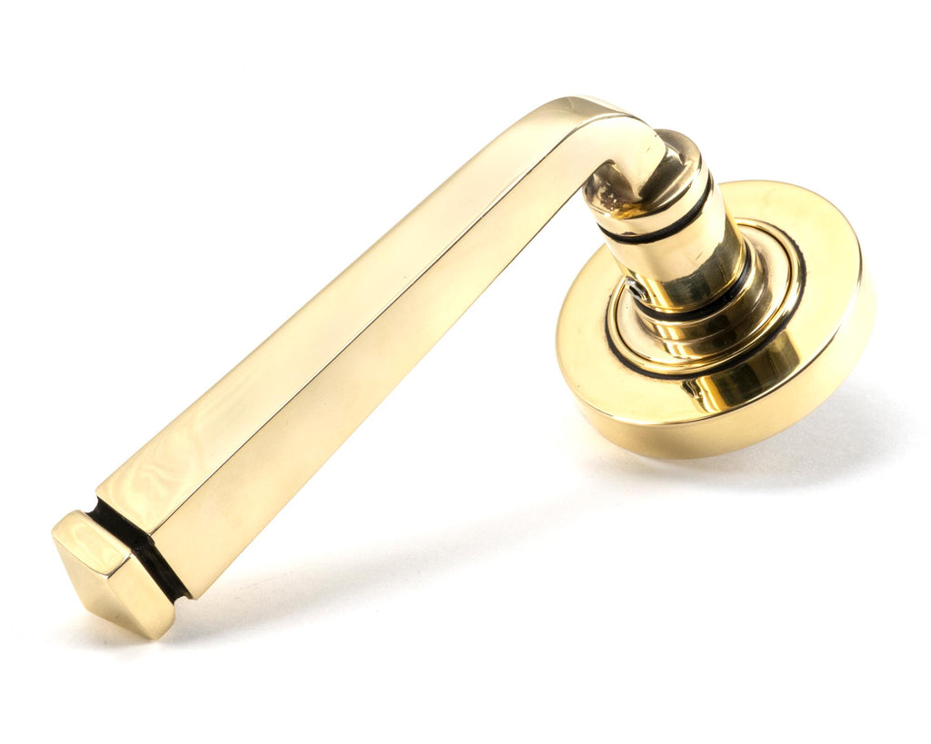 White background image of From The Anvil's Aged Brass Avon Round Lever on Rose Set (Unsprung) | From The Anvil