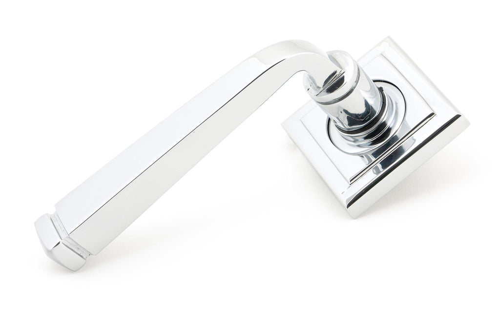 White background image of From The Anvil's Polished Chrome Avon Round Lever on Rose Set (Unsprung) | From The Anvil