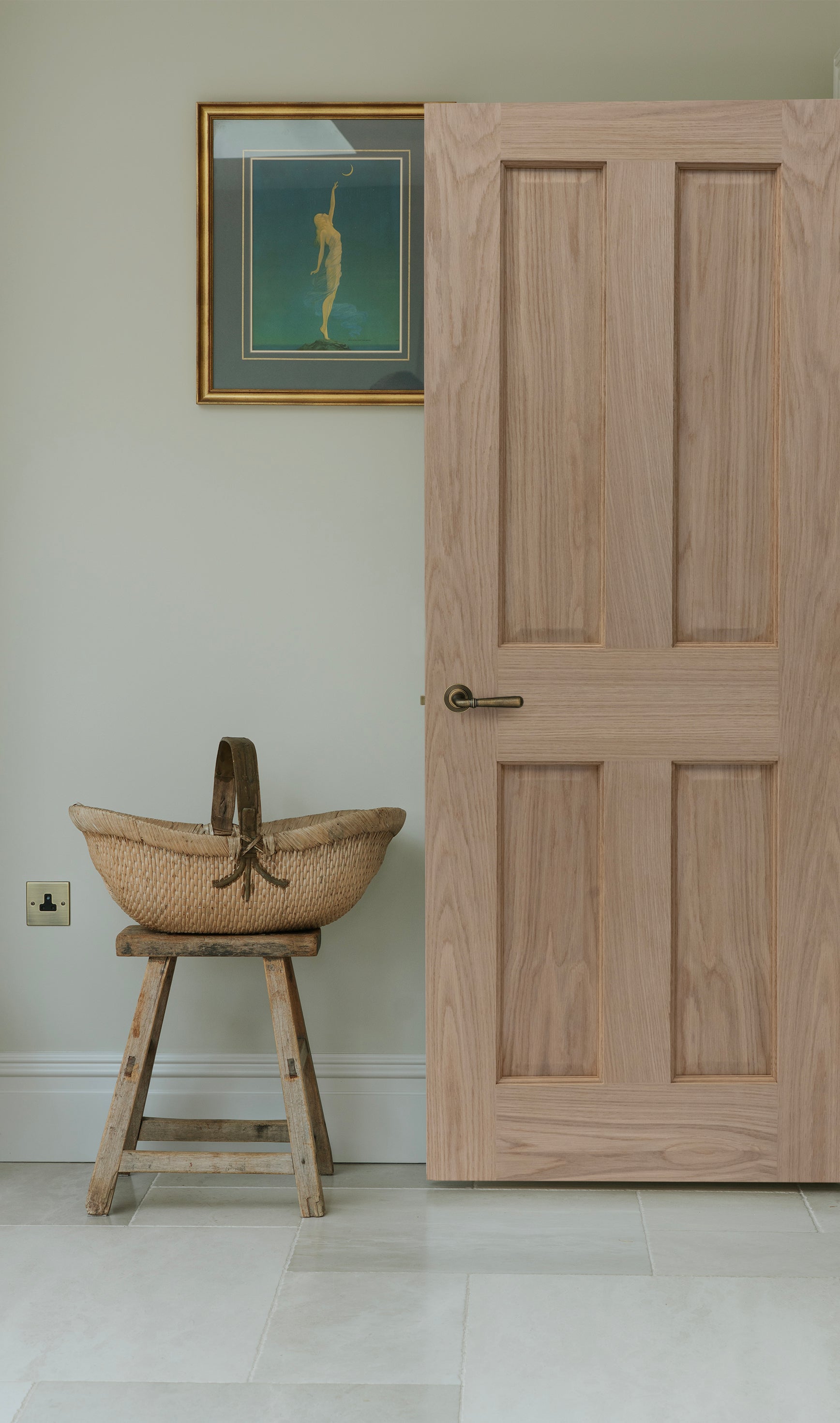 Unfinished Oak 4 Panel Door